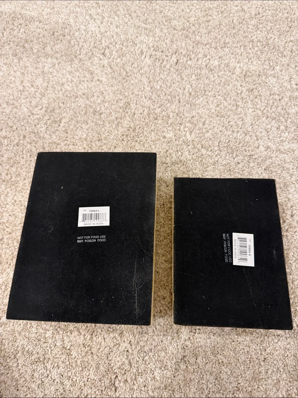Decorative yellow boxes - set of 2